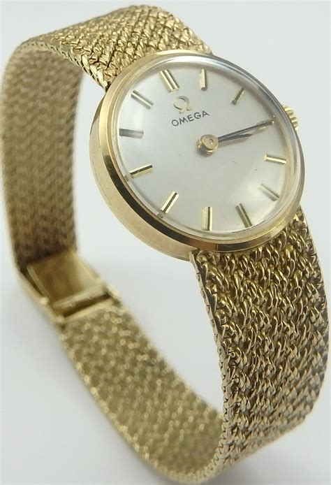 secondhand vintage ladies gold omega watch for sale